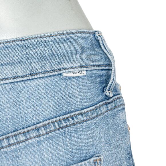 MOTHER Denim the Stunner Zip Ankle Step Fray Jeans camp Expert Size 25 - Picture 13 of 13